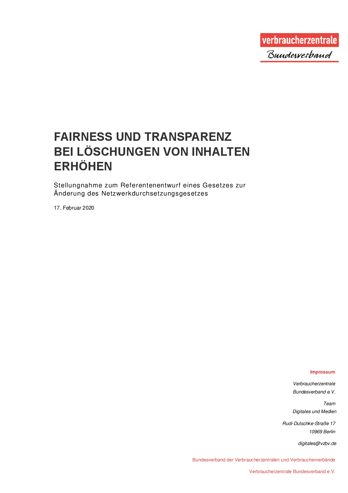 Mehr Fairness Und Transparenz Bei Der Löschung Von Online-Inhalten ...