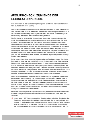#Politikcheck: Zum Ende der Legislaturperiode 2017-2021