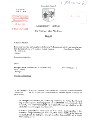 Urteil des Landgerichts Rostock