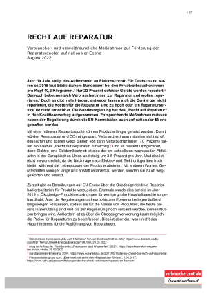 Recht auf Reparatur 