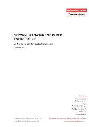 Strom- und Gaspreise in der Energiekrise