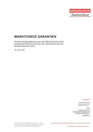Marktcheck Garantien