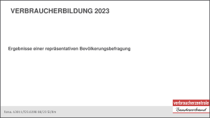 Berichtcharts forsa-Umfrage Verbraucherbildung