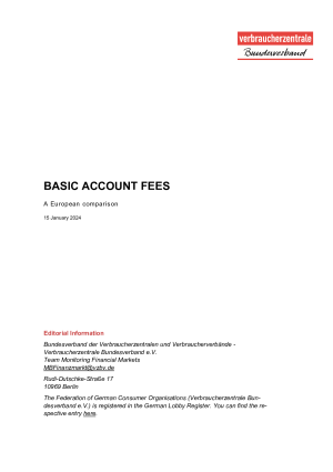 Basic account fees - A European comparison