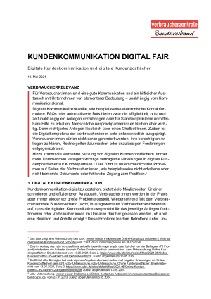 Kundenkommunikation digital fair