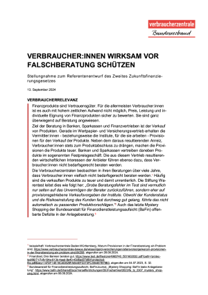 Verbraucher:innen wirksam vor Falschberatung schützen