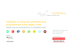 Presentation: Indicators of consumer protection and empowerment in the digital world | 15 March 2017