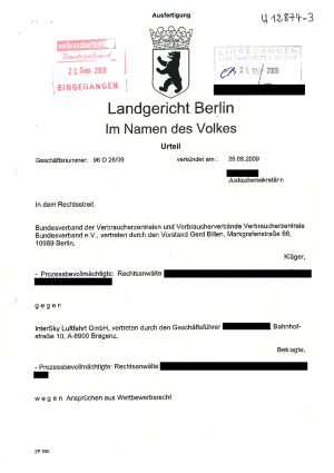 Urteil des Landgerichts Berlin | Az. 96 O 26/09