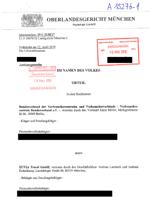 Euvia | Urteil des OLG München vom 12.04.2018 | Az. 29 U 2138/17 | nicht rechtskräftig