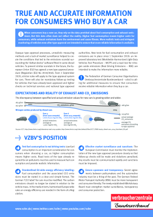 True and accurate information for consumers who buy a car | vzbv-factsheet | October 2018