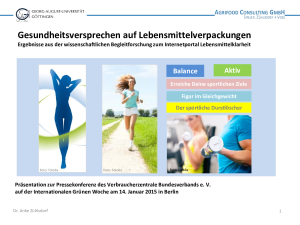 Verbraucherwahrnehmung von Lebensmittelverpackungen | Präsentation