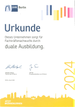 Urkunde der IHK Berlin | 2024