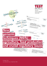 New genomic techniques (NGTs) - agriculture, food production and crucial regulatory issues