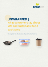 What consumers say about safe and sustainable food packaging | BEUC-Report | April 2023