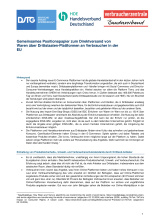 Gemeinsames Positionspapier zum Direktversand von Waren über Drittstaaten-Plattformen an Verbraucher in der EU